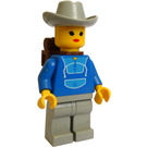LEGO Horse Riding Woman with Blue Jogging Suit Minifigure with Closed Mouth