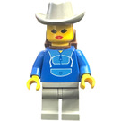 LEGO Horse Riding Woman with Blue Jogging Suit Minifigure with Open Mouth