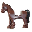 LEGO Paard met Wit Voorkant en Zwart Mane en Bruin Ogen (93085)