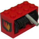 LEGO Tuyau Reel 2 x 4 x 2 Titulaire avec Spool et String et Light grise Tuyau Nozzle avec Autocollant (4209)