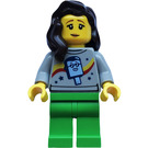 LEGO Is Seller med Dark Brun Hår Minifigur