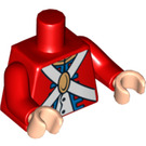 LEGO Imperial Torso met Wit Straps en Knapsack Aan Backside Patroon, Rood Armen, Light Flesh Handen (76382 / 88585)