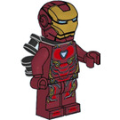 LEGO Iron Mann med Mark 50 Rustning med Liten Hjelm Visir og Bakside Plate Minifigur