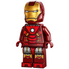 LEGO Iron Mand med Mark 7 Rustning med Stor Hjelm Visir Minifigur