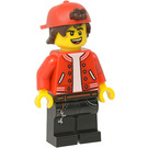 LEGO Jack Davids with Red Jacket with Backwards Cap (Smile / Scared) Minifigure