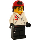 LEGO Jack Davids with White Hoodie and Backwards Cap (Smile / Grumpy) Minifigure