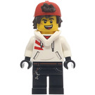 LEGO Jack Davids with White Hoodie and Backwards Cap (Smile / Scared) Minifigure
