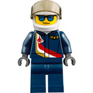 LEGO Jet Lentäjä jossa Valkoinen Crash Kypärä Minihahmo