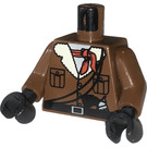 LEGO Johnny Thunder Torso with Brown Arms and Black hands (973)