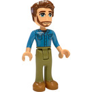 LEGO Jonathan with Denim Shirt and Reddish Brown Hair Minifigure
