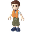 LEGO Jonathan with White T-Shirt and Life Jacket Minifigure