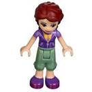 LEGO Joy with Sand Green Cropped Trousers and Dark Purple Vest over Bright Light Orange Shirt Minifigure