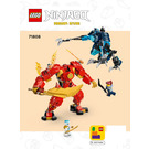 LEGO Kai's Elemental Feuer Mech 71808 Instructions