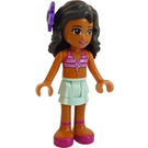 LEGO Kate with Magenta Bikini Top and Aqua Skirt with Flower Minifigure