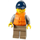 LEGO Kayaker met Oranje Reddingsvest Minifiguur