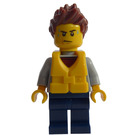 LEGO Kayaker mit Reddish Braun Spiky Haar Minifigur