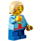 LEGO Kid con Blu Giacca over Rosso Maglietta Minifigure