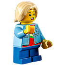 LEGO Kid with Blue Jacket over Red T-Shirt Minifigure