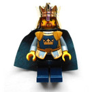 LEGO King mit Golden Krone und Dark Blau Umhang Minifigur