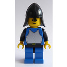 LEGO Knight with Breastplate, Blue Tunic and Legs, Black Arms and Hips, and Nect Protector Helmet Minifigure