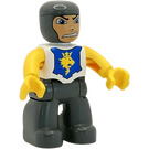 LEGO Knight with White and Blue top Duplo Figure with Yellow Arms and Yellow Hands