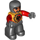 LEGO Caballero con Ancho Crooked Mueca / Scowl Figura Duplo