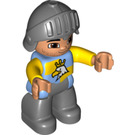 LEGO Knight with Yellow and Light Blue Top Duplo Figure