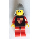 LEGO Knights Tournament Knight Black, Red Legs with Black Hips, Helmet with Neck-Protector Minifigure Reissue