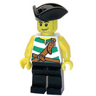 LEGO Kraken Attackin' Pirate with Green and White Striped Shirt Minifigure