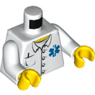 LEGO Lab jas Torso met Medisch logo (973 / 76382)