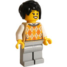 LEGO Lady med Argyle Tröja Minifigur