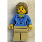 LEGO Lady med Blå Polo Skjorte og Shell Halskæde Minifigur