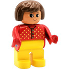 LEGO Lady mit rot Sweater Duplo Abbildung