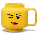 LEGO Large Winking Girl Ceramic Mug (5007876)