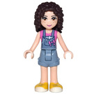 LEGO Laurie avec Denim Overall Jupe et Dark Rose Haut Minifigurine