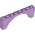 LEGO Lavendel Bogen 1 x 8 x 2 Erhabenes, dünnes Oberteil ohne verstärkte Unterseite (16577 / 40296)