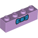 LEGO Lavendel Steen 1 x 4 met Bow Tie (3010 / 42206)