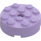 LEGO Lavanda Ladrillo 4 x 4 Circular con Agujero (87081)