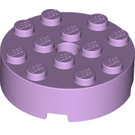LEGO Lavender Brick 4 x 4 Round with Hole (87081)