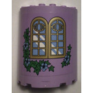 LEGO Lavender Cylinder 3 x 6 x 6 Half with Tower Sticker (35347)