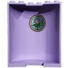 LEGO Lavender Cylinder 3 x 6 x 6 Half with Window, Lattice, Beast Face / Stained Glass Rose Sticker (35347)