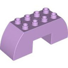 LEGO Lavender Duplo Arch Brick 2 x 6 x 2 Curved (11197)