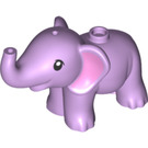 LEGO Lavendel Elephant met Pink Oren (67410 / 68038)