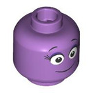 LEGO Lavender Head with open eyes (Recessed Solid Stud) (3274)