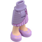 LEGO Lavender Hip with Mid Length Skirt with Bright Pink Underskirt and Lavender Shoes (110193)