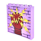 LEGO Lavendel Panel 1 x 6 x 5 mit "W" auf Kettle mit lightnings  Aufkleber (59349)
