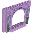 LEGO Lavender Panel 4 x 16 x 10 with Gate Hole with Windows and Vines (15626 / 66587)