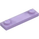 LEGO Lavendel Plate 1 x 4 med To Knotter med Rille (41740)