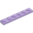 LEGO Lavendel Plaat 1 x 6 (3666)