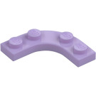 LEGO Lavender Plate 3 x 3 Rounded Corner (68568)